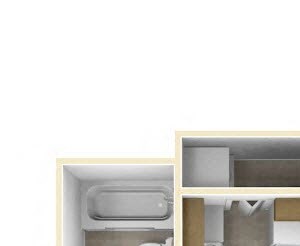 1-Bed/1-Bath, Allium Floor Plan 1-Bed/1-Bath, Allium Floor Plan at The Harbours Apartments, Clinton Twp